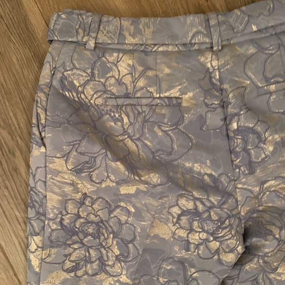 Tahari ASL Women's Metallic Jacquard Slim Pants in size petite 0 - Picture 12 of 15